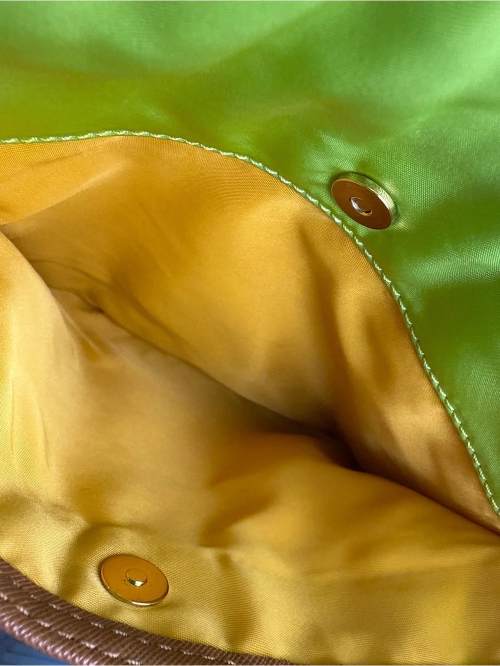 Michael Kors Lime Green Crossbody Bag Nylon Kempton Gold Hardware Missing Strap